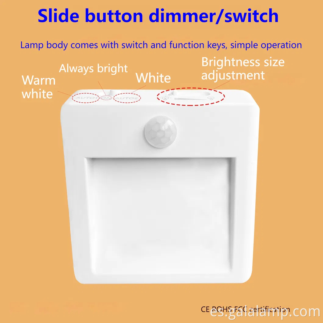 Lámpara de pared de la escalera de sensor de movimiento de movimiento ultra brillante por seguridad